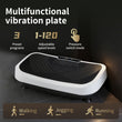 Multi-Functional Vibration Plate 120-Speed Adjustable 8-10mm Effective Vibration Range with Music Mode 200W Power Supports 120kg Includes Yoga Mat + Resistance Bands + Remote, Vibration Plate Exercise Machine for Women, Fitne