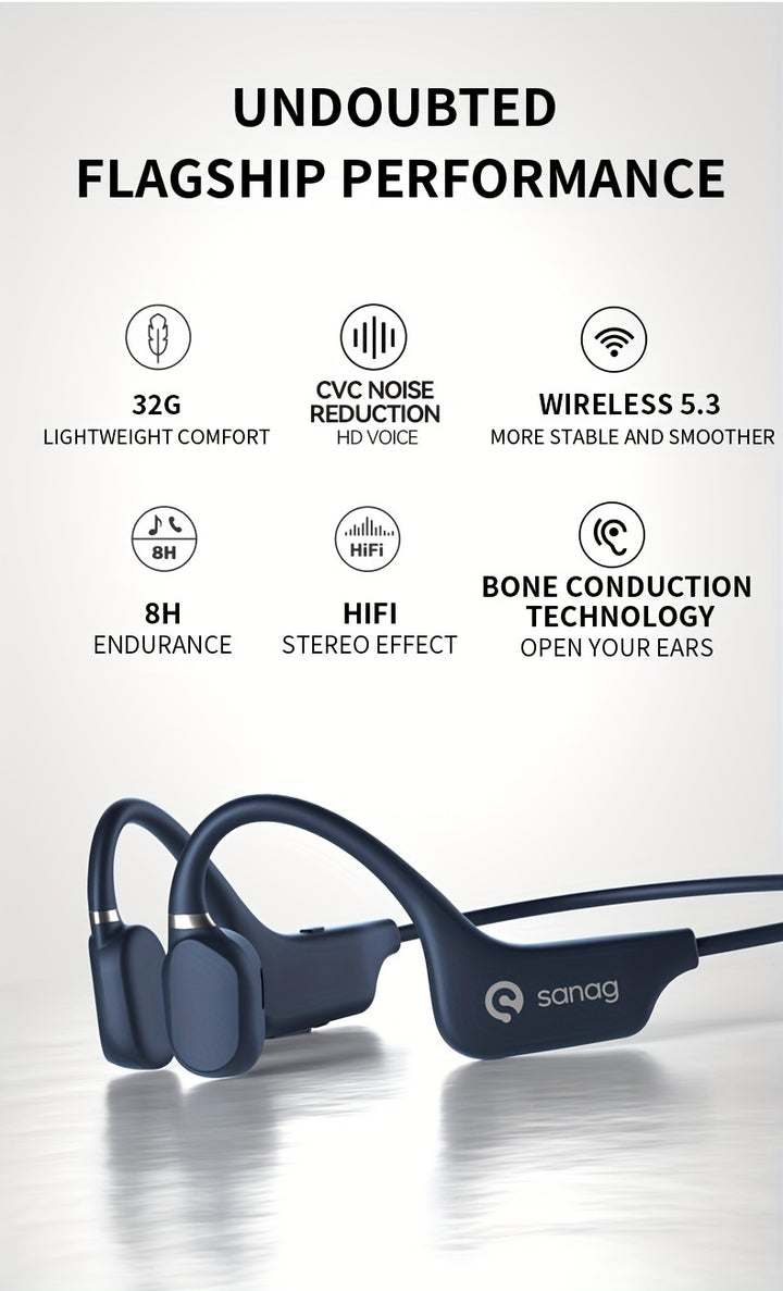 Sanag A5X True Bone Conduction Headphones - Targeting Shao Yin $100+ Bone Conduction