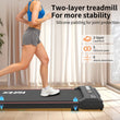 Upgraded Large-Size Home Walking Treadmill with Built-in Music & Multi-Function LED