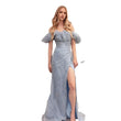 Blue Host Dress Beaded Mermaid Light Luxury