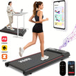 Upgraded Large-Size Home Walking Treadmill with Built-in Music & Multi-Function LED
