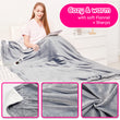 Electric Heated Blanket Throw 180 x 130 cm, Flannel Sherpa, Fast Heating, 10 Temperature Settings, Timer 9 Hrs Auto-Shutdown, Big Screen, for Home or Office, Machine Washable, ETL Certified, Gray