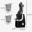 Taylor & Brown Juicer Machines, Slow Juicer Masticating Juicer, Cold Press Juicer with Quiet Motor & Reverse Function for Fresh Healthy Fruits and Vegetables Juice, Easy to Clean with Brush