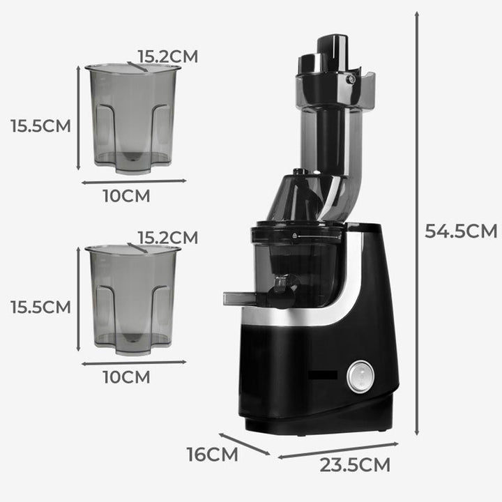 Taylor & Brown Juicer Machines, Slow Juicer Masticating Juicer, Cold Press Juicer with Quiet Motor & Reverse Function for Fresh Healthy Fruits and Vegetables Juice, Easy to Clean with Brush