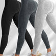 3PCS Womens Hiden Scrunch Sand Wash Print Yoga Pants - Stretchy, Seamless Leggings For Fitness, Running