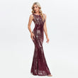 Round Neck Sleeveless Mermaid Dress Party Evening Dress