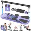 6-in-1 Pilates Board Set with Counter, Multifunctional Home Workout Kit with Accurate Rep Tracking, Portable & Foldable Body Toning Equipment