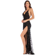 Women's Fringe High Cut Sling Dress