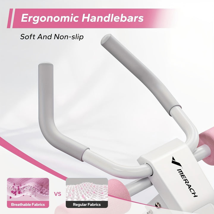 MERACH Adjustable Ab Machine Foldable Abdominal Trainer - Heavy-Duty Foldable Ab Workout Equipment w/Adjustable Backrest & Crunch System for Home Gym, Suitable for Men &, Stomach Toning (No Electronics)