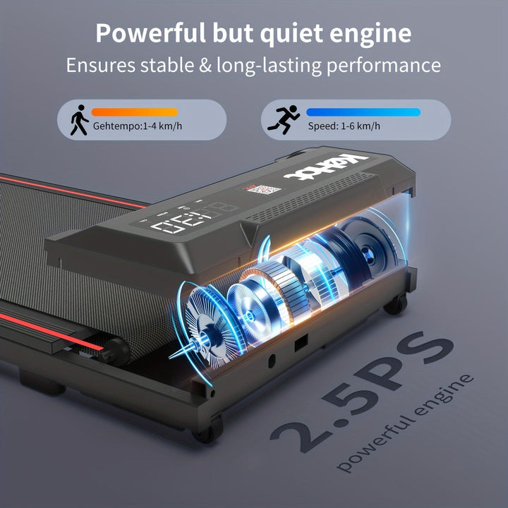 Upgraded Large-Size Home Walking Treadmill with Built-in Music & Multi-Function LED