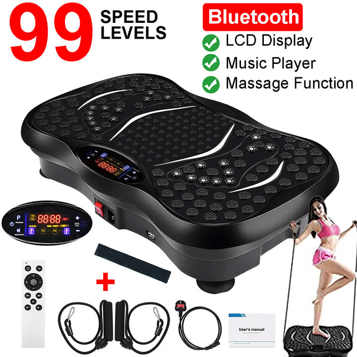 Power Vibration Plate Exercise Machine – 99 Levels & 10 Modes, Bluetooth, Remote ControlHome Fitness & Weight Loss Equipment | Full-Body Workout, Fat Burning & Muscle Toning