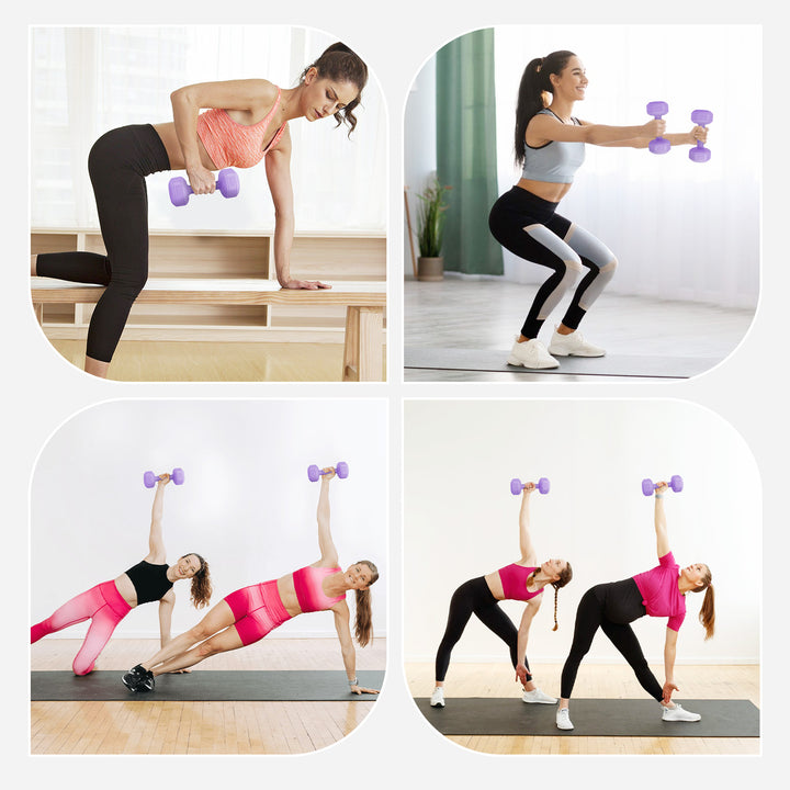 2*2kg Dumbbells Set Dumbbells Strength Training Workout Fitness Fitness Workout Strength Training Lightweight Dumbbells Versatile Fitness Gear