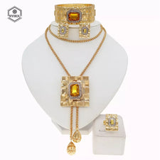 Gold Plated Woman Pendant Jewelry Set