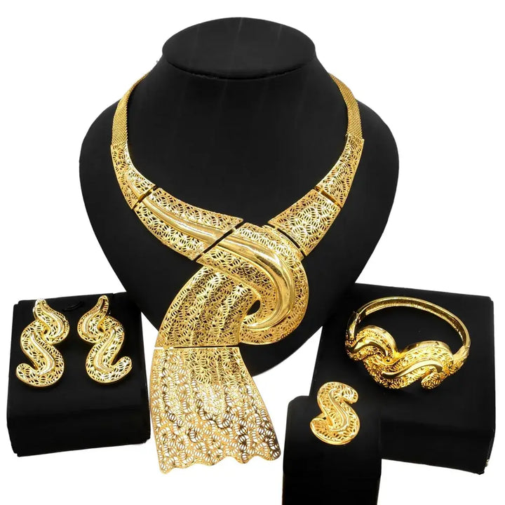 Jewelry Set Exquisite Italy Gold Plated