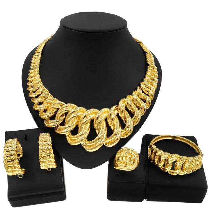 Jewelry Set Exquisite Italy Gold Plated