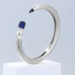 Trendy Cubic Zircon Crystal  Pencil cuff Bangle