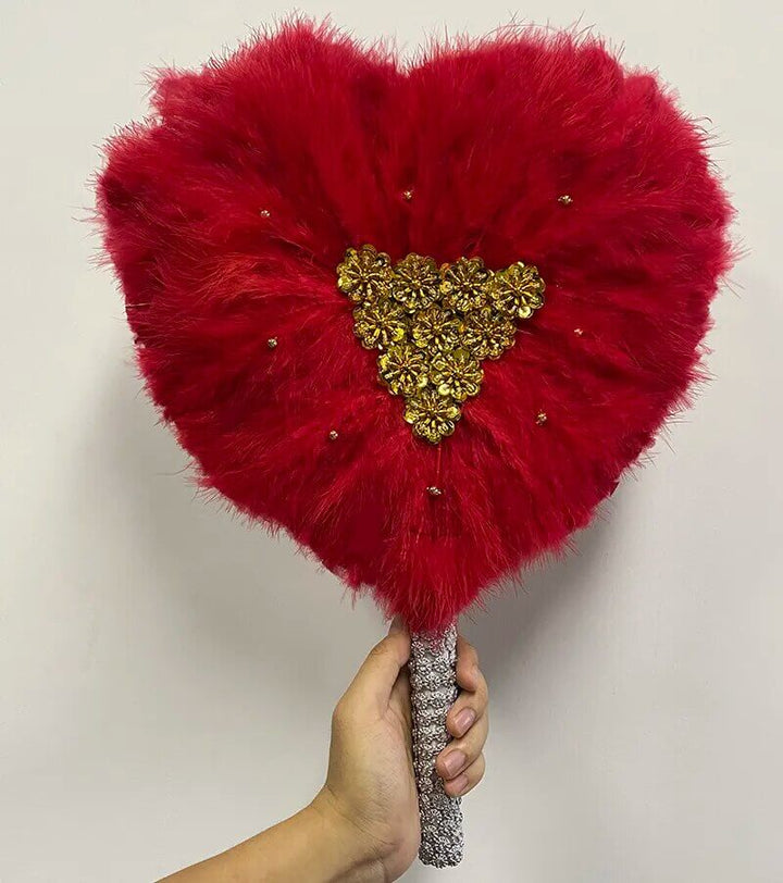 Luxurious Handmade Feather Hand Fan