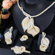 Noble Luxury 4PCS Bright colours lily flower jewellery