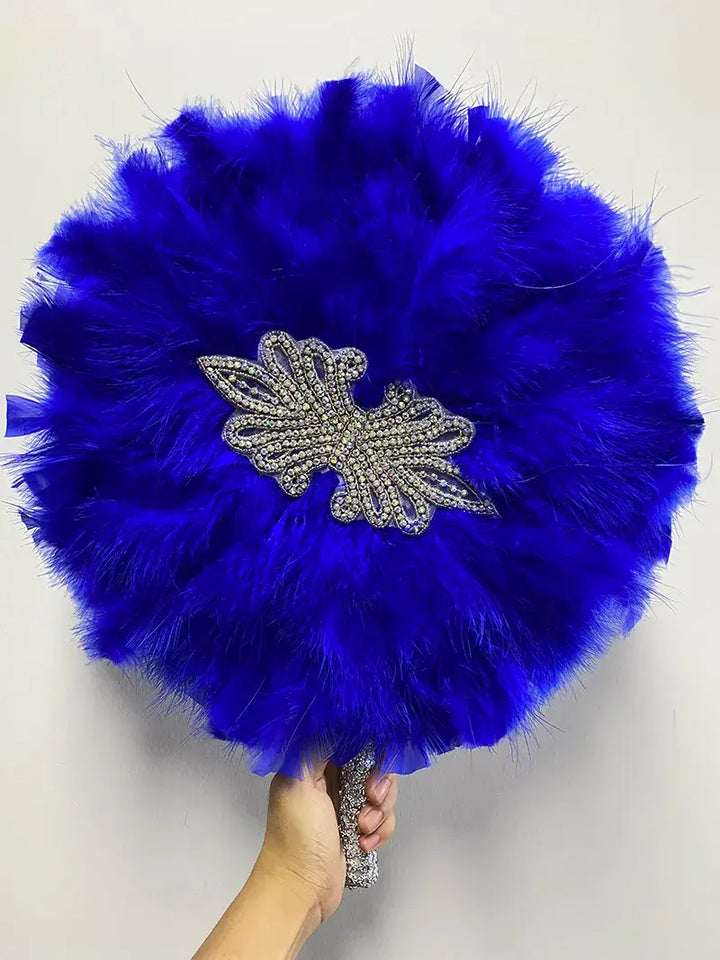 Luxurious Handmade Feather Hand Fan