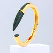 Trendy Cubic Zircon Crystal  Pencil cuff Bangle