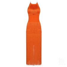 New Bodycon Long Bandage Tassel dress