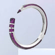 Trendy Cubic Zircon Crystal  Pencil cuff Bangle