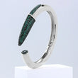 Trendy Cubic Zircon Crystal  Pencil cuff Bangle