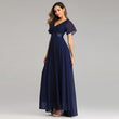 Evening Dresses  Elegant V-Neck Ruffles Chiffon