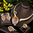 Full Micro Zircon Crystal  Luxury Jewelry Set