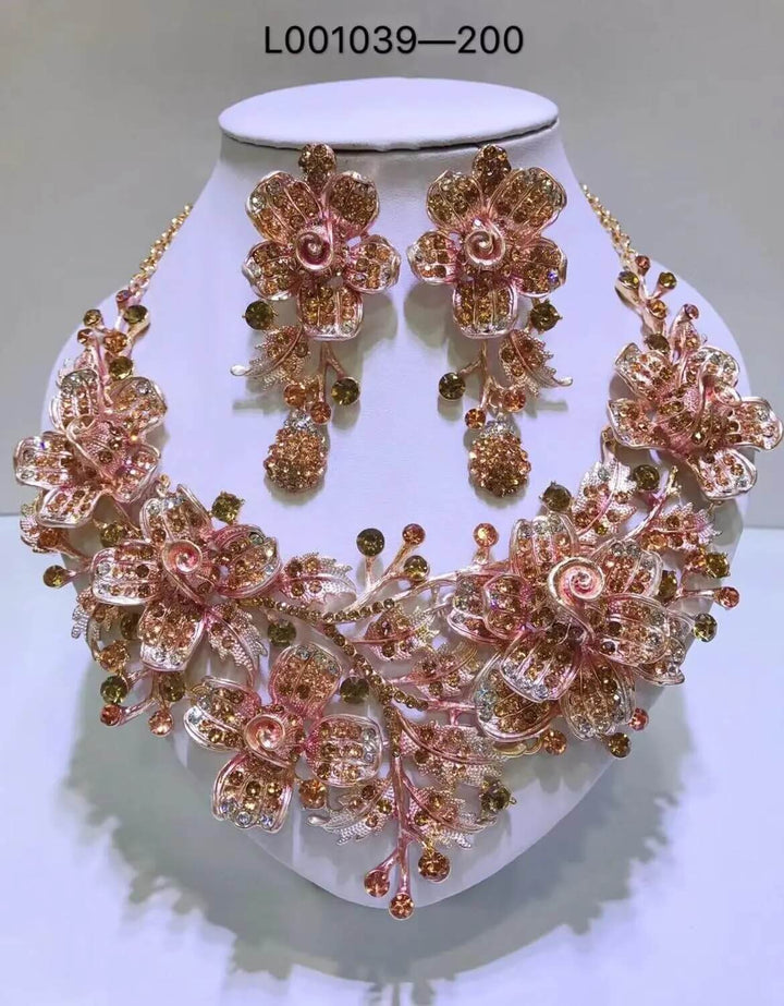 Elegant Flowers Bridal Jewelry Sets