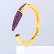 Trendy Cubic Zircon Crystal  Pencil cuff Bangle