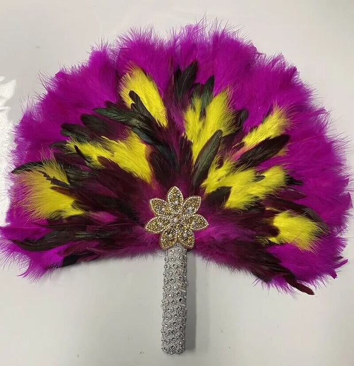 Luxurious Handmade Feather Hand Fan