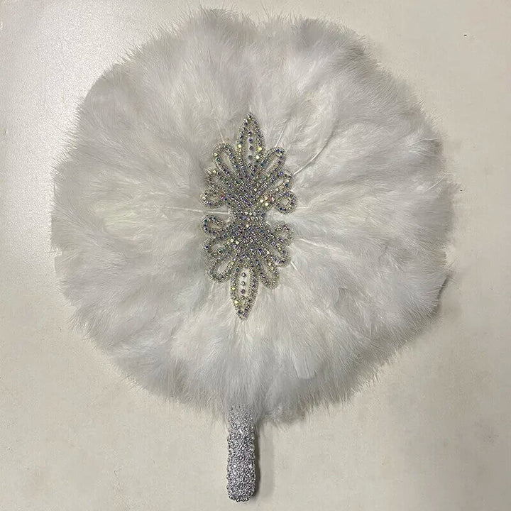 Luxurious Handmade Feather Hand Fan