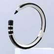 Trendy Cubic Zircon Crystal  Pencil cuff Bangle