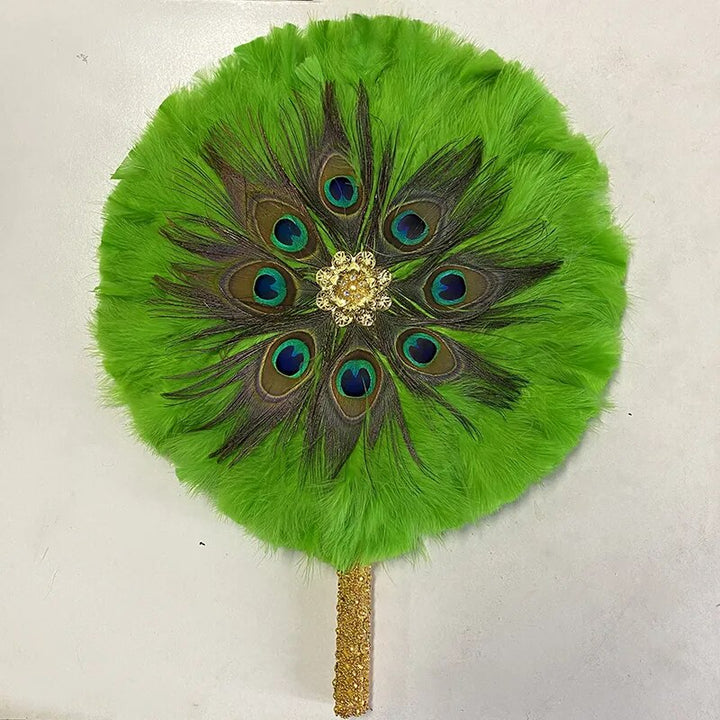 Luxurious Handmade Feather Hand Fan