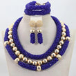 African Crystal  Beads Statement Bib Jewelry Sets