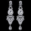 Korean Clear Crystal Rhinestones long drop Earring