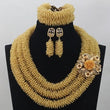 African Crystal  Beads Statement Bib Jewelry Sets