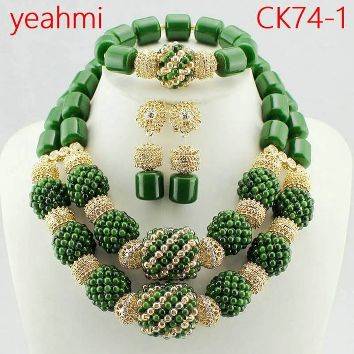 African Beads Jewelry Sets Nigerian Wedding