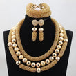 African Crystal  Beads Statement Bib Jewelry Sets