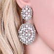 Korean Clear Crystal Rhinestones long drop Earring