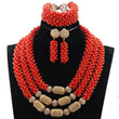 African Crystal  Beads Statement Bib Jewelry Sets