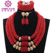 African Crystal  Beads Statement Bib Jewelry Sets