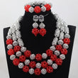 African Crystal  Beads Statement Bib Jewelry Sets