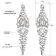 Korean Clear Crystal Rhinestones long drop Earring