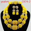 African Beads Jewelry Sets Nigerian Wedding