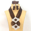 Jewelry Set Orange Nigerian Wedding beads