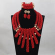 African Crystal  Beads Statement Bib Jewelry Sets