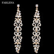 Korean Clear Crystal Rhinestones long drop Earring