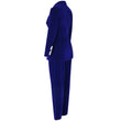 New Navy Blue V-Neck Long Sleeve Sexy 2 Piece suit Set